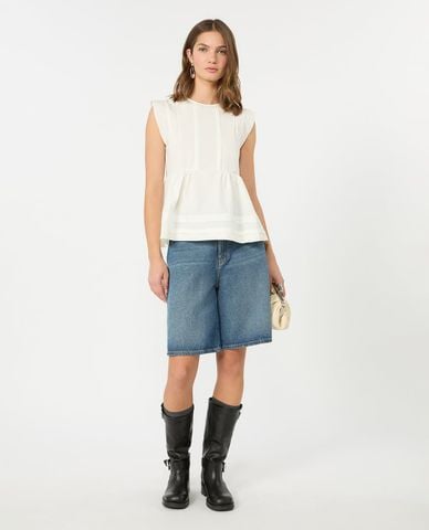  WEEKEND MAX MARA - Quần short jeans nữ ống rộng Wkdonnola 