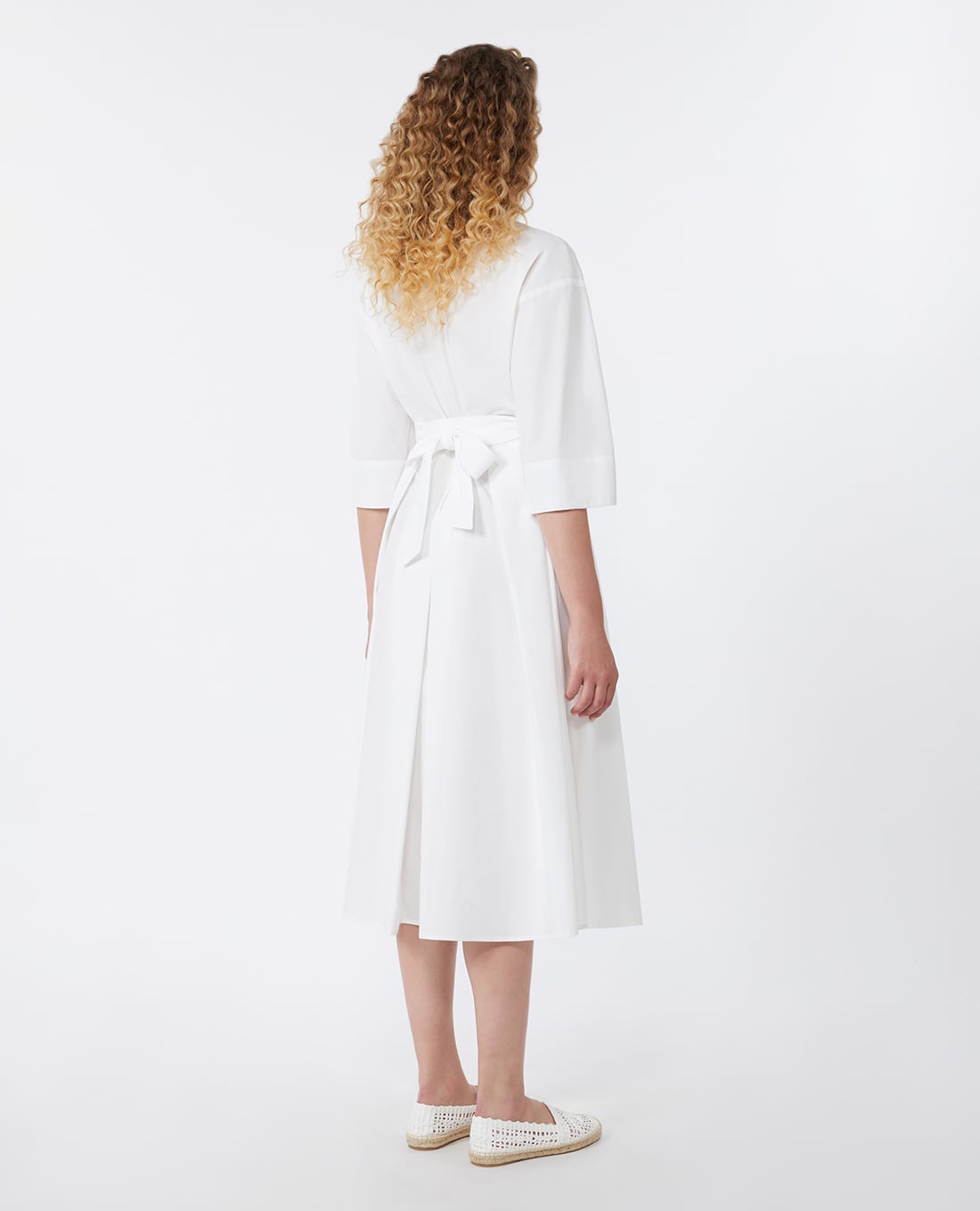 WEEKEND MAX MARA Đầm sơ mi midi cổ ve tay lửng Wkdpadana - mẫu đầm trung niên đẹp tại Maison Online
