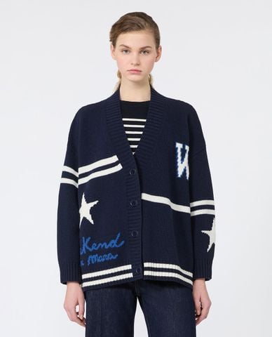 WEEKEND MAX MARA - Áo khoác cardigan nữ cổ V tay dài Wkdbelgio 