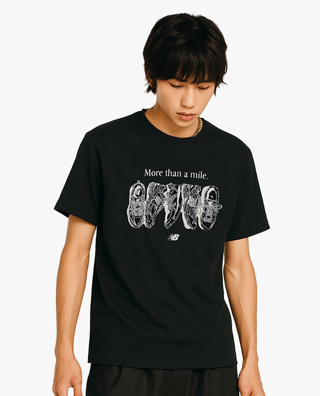 NEW BALANCE - Áo thun nam cổ tròn tay ngắn Miler