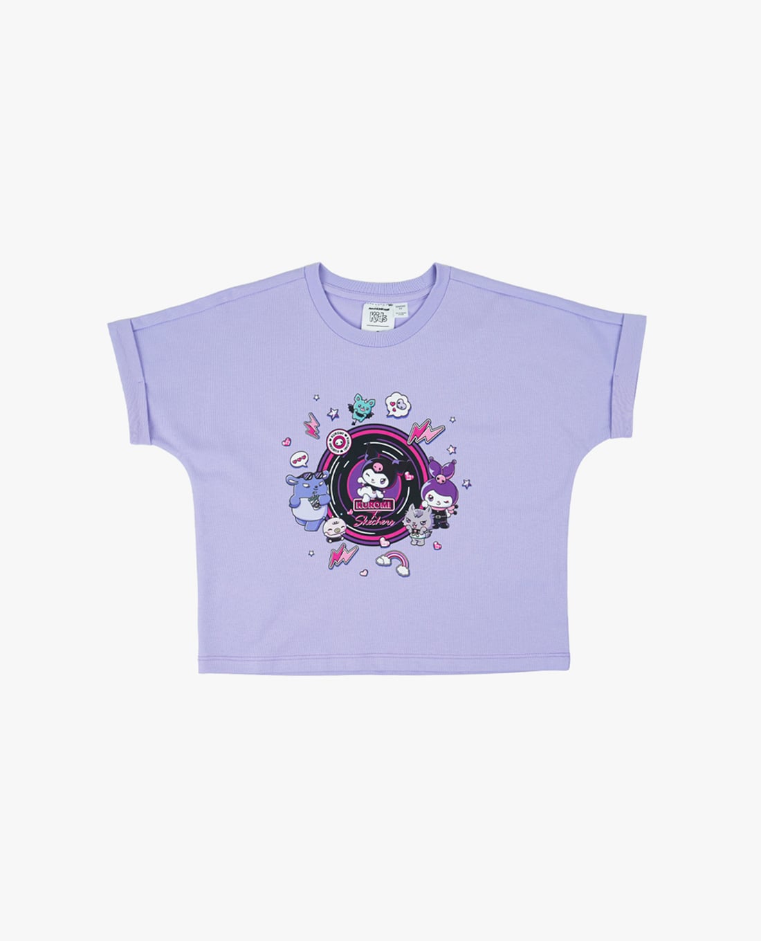 SKECHERS - Áo thun bé gái cổ tròn tay ngắn Kuromi