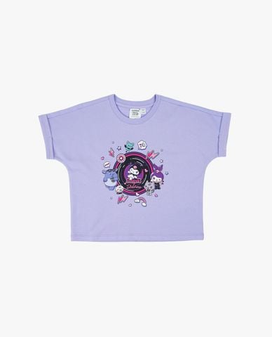  SKECHERS - Áo thun bé gái cổ tròn tay ngắn Kuromi 