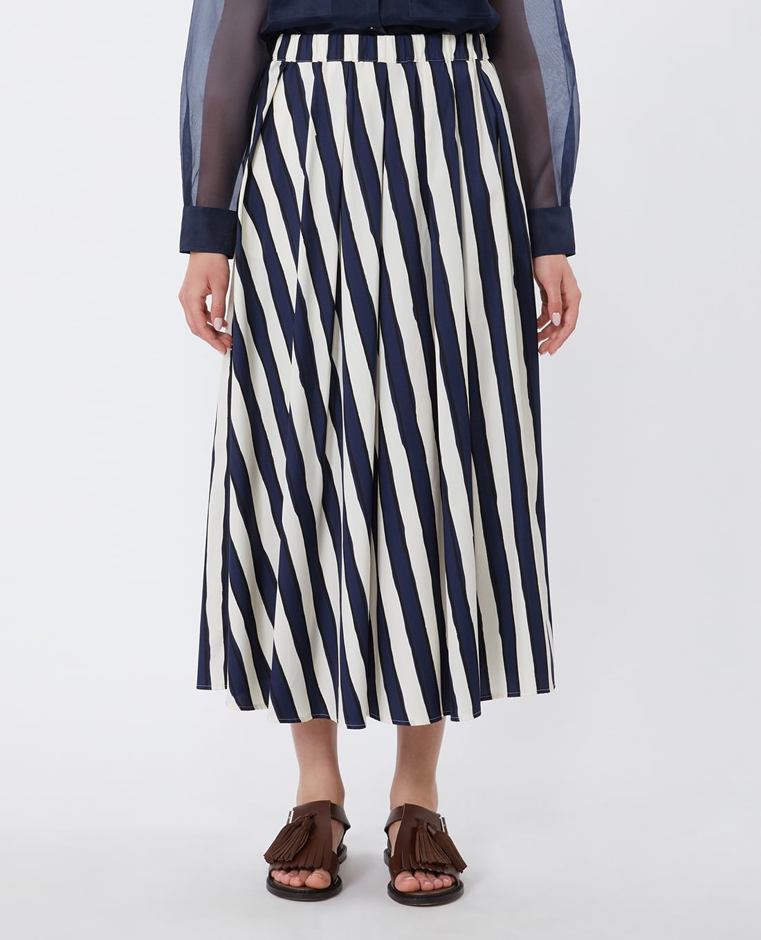 WEEKEND MAX MARA - Chân váy chữ A midi xếp li Wkduomo