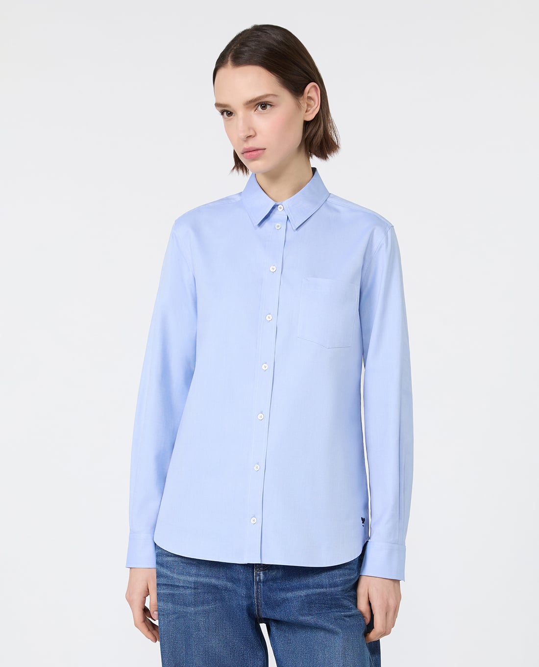 WEEKEND MAX MARA - Áo sơ mi nữ cổ bẻ tay dài Wkdcobalto