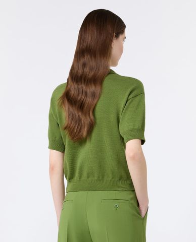  WEEKEND MAX MARA - Áo dệt kim nữ cổ V tay ngắn Wkdalbero 