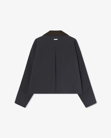  FILA - Áo khoác gió nữ cổ bẻ tay dài phối khóa zip Heritage 