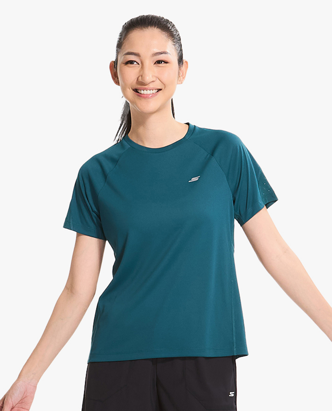 SKECHERS - Áo thun thể thao nữ tay ngắn Performance