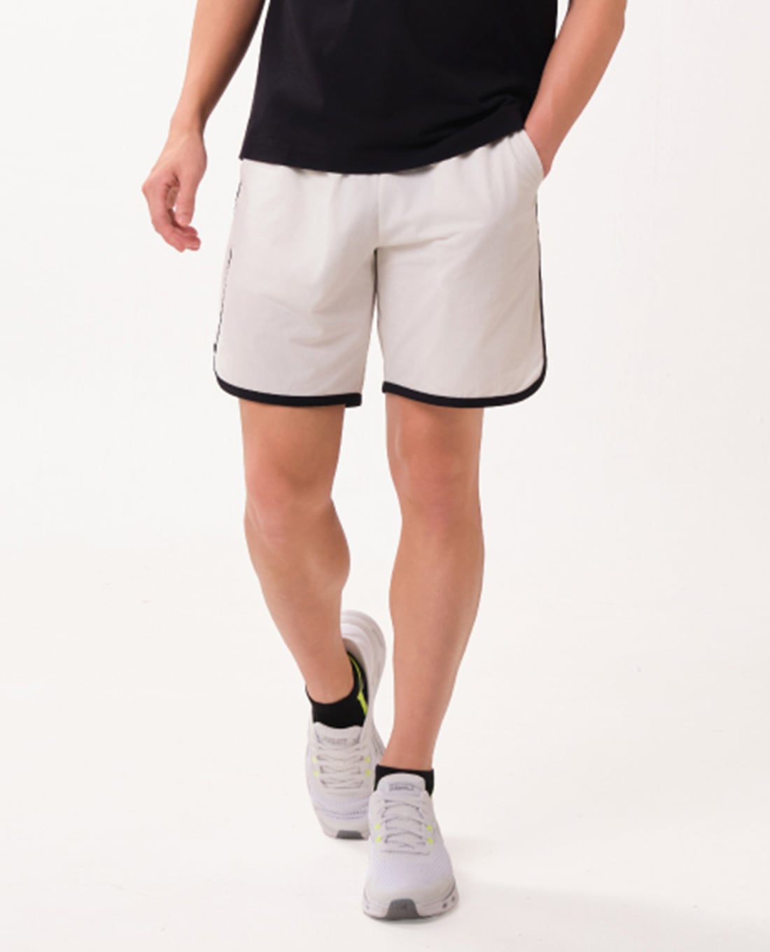 SKECHERS - Quần short tập luyện nam phối viền Performance