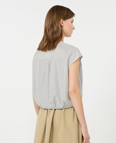  WEEKEND MAX MARA - Áo sát nách nữ cổ tròn phối nút Wkdgelatina 
