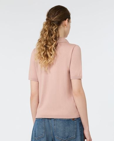  WEEKEND MAX MARA - Áo dệt kim nữ cổ V tay ngắn Wkdroncolo 