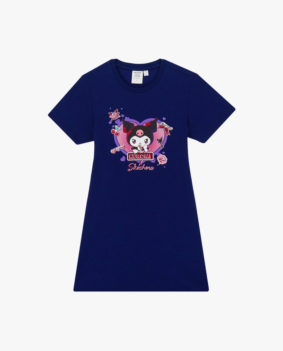 SKECHERS - Đầm mini bé gái cổ tròn tay ngắn Kuromi