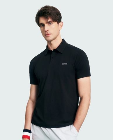  K-SWISS - Áo polo nam cổ bẻ tay ngắn phối logo 