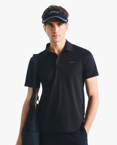  K-SWISS - Áo polo nam cổ bẻ tay ngắn in logo 