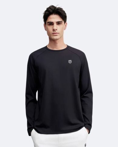  K-SWISS - Áo thun thể thao nam cổ tròn tay dài 