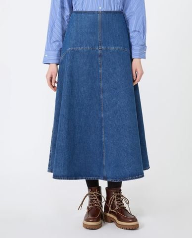  WEEKEND MAX MARA - Chân váy denim midi Wkdmeandro 
