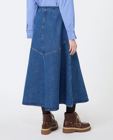  WEEKEND MAX MARA - Chân váy denim midi Wkdmeandro 