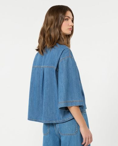  WEEKEND MAX MARA - Áo sơ mi denim nữ tay lửng Wkdzannata 
