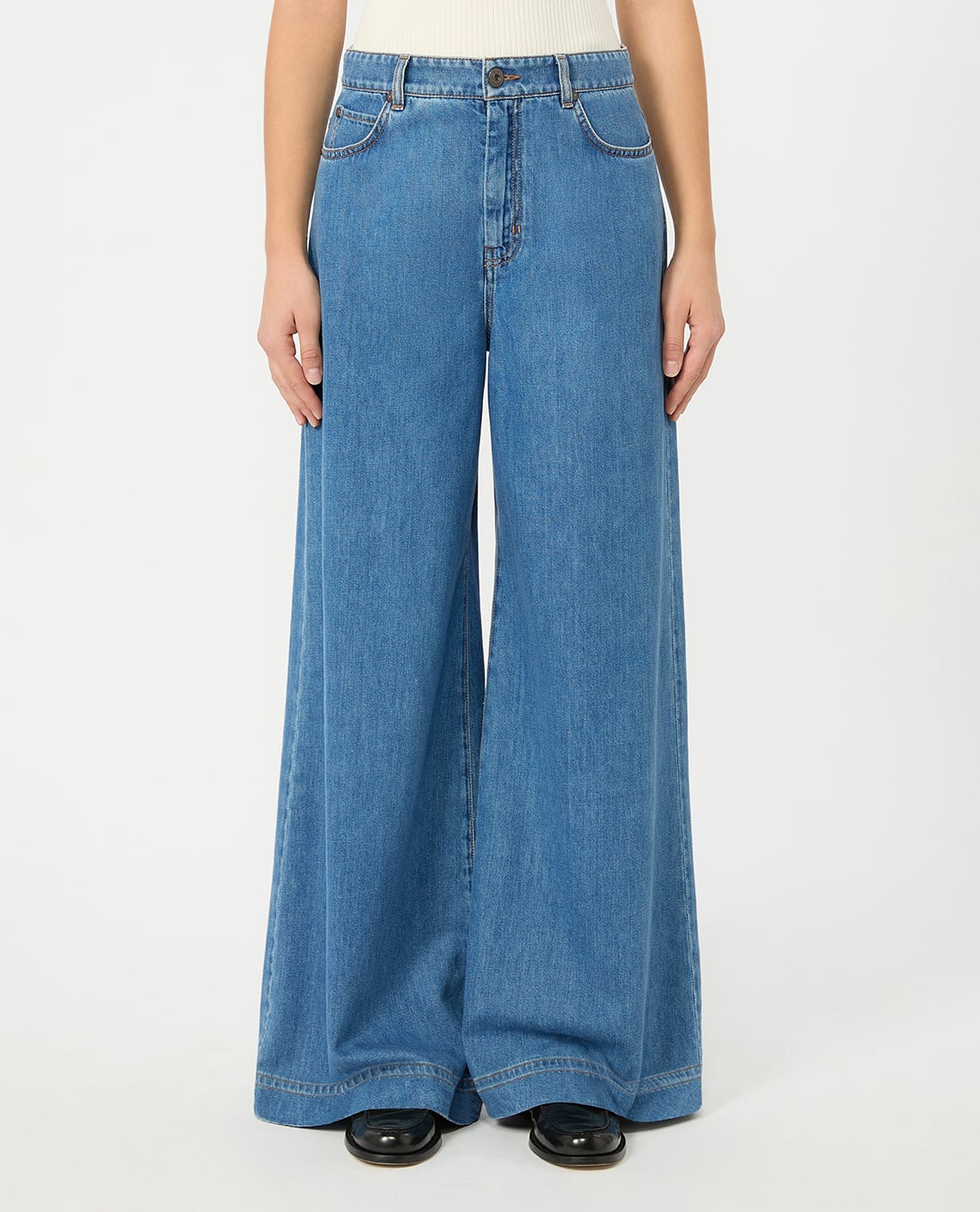 WEEKEND MAX MARA - Quần jeans nữ ống rộng Wkdvega
