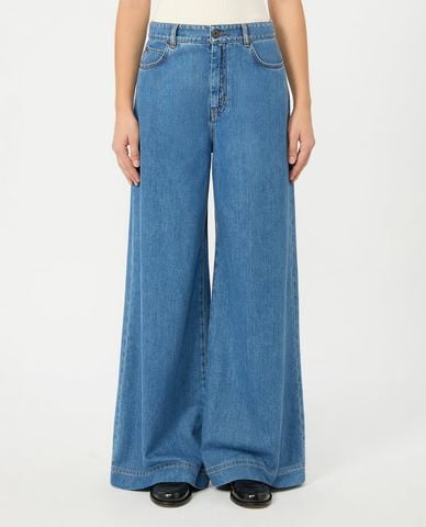  WEEKEND MAX MARA - Quần jeans nữ ống rộng Wkdvega 