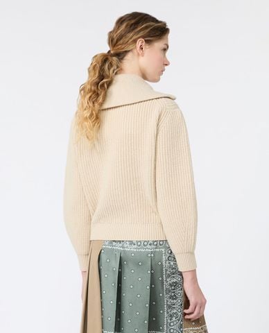  WEEKEND MAX MARA - Áo dệt kim nữ tay dài khóa zip Wkdlaser 