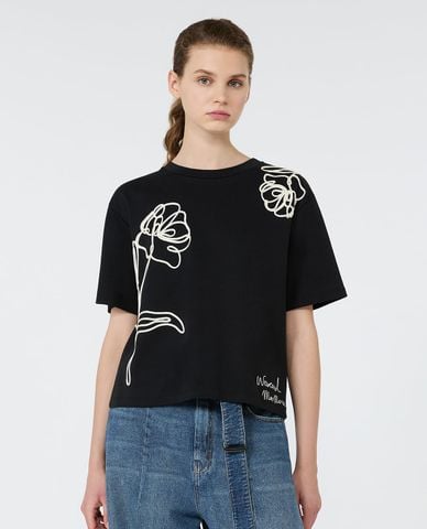  WEEKEND MAX MARA - Áo thun nữ cổ tròn tay ngắn Wkdsala 