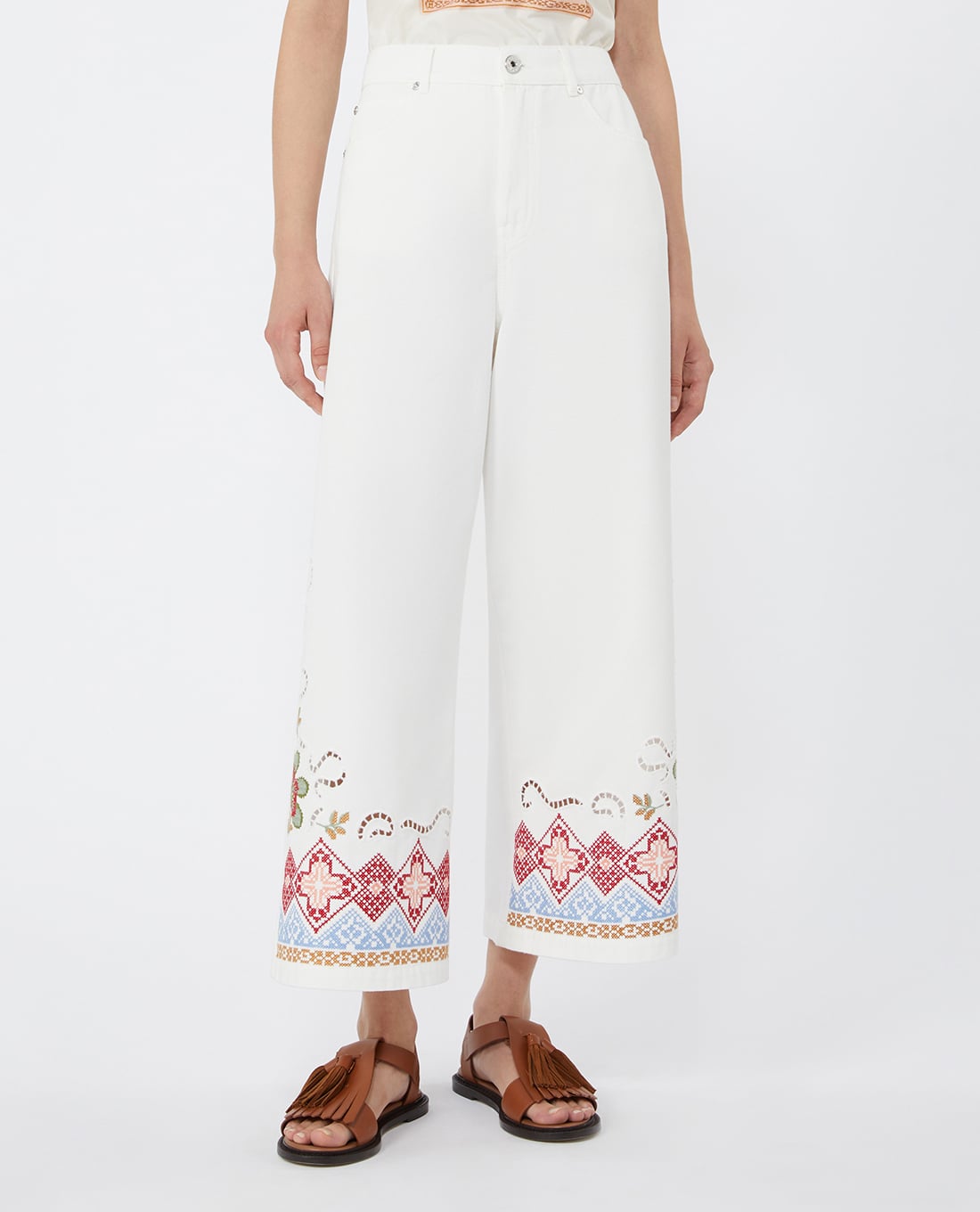 WEEKEND MAX MARA - Quần nữ ống rộng in họa tiết Wkdadunco