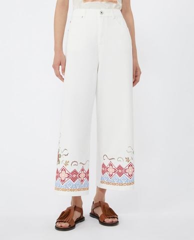  WEEKEND MAX MARA - Quần nữ ống rộng in họa tiết Wkdadunco 