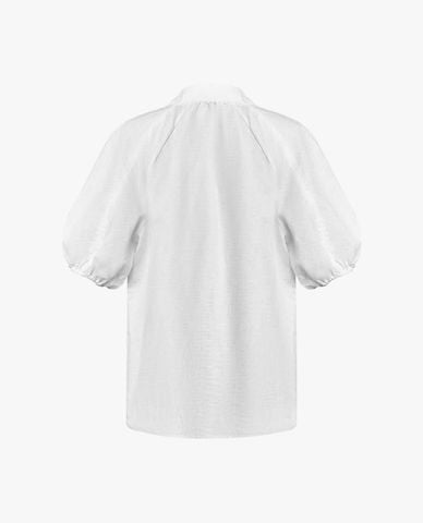  GIGI - Áo sơ mi nữ cổ bẻ tay phồng dáng suông 