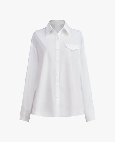  GIGI - Áo sơ mi nữ cổ bẻ tay dài phối túi 