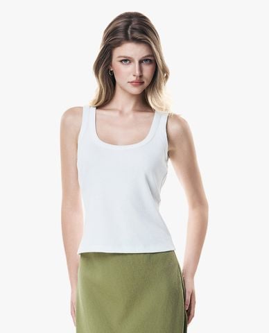  GIGI - Áo ba lỗ nữ cổ tròn phom ôm tối giản 