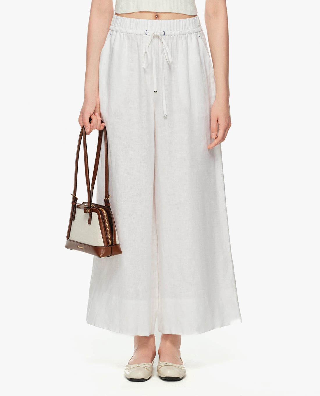 GIGI - Quần nữ ống rộng phối dây rút