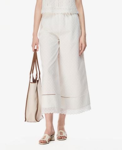  GIGI - Quần nữ ống rộng phom suông phối ren 