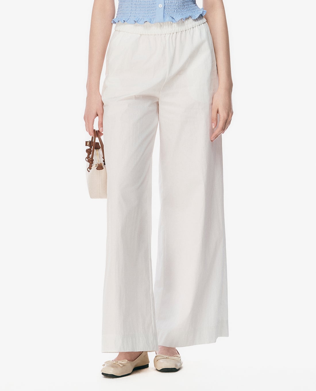 GIGI - Quần nữ ống rộng lưng thun hiện đại