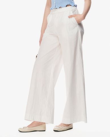  GIGI - Quần nữ ống rộng lưng thun hiện đại 