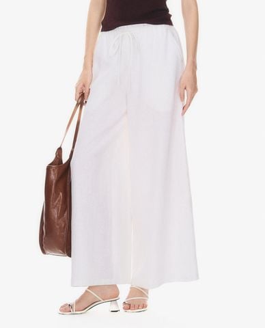  GIGI - Quần nữ ống rộng lưng thun phối dây rút 