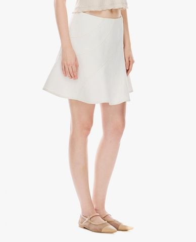  GIGI - Chân váy chữ A mini phối đường cong 