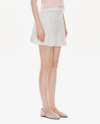  GIGI - Quần short nữ ống rộng dáng xoè viền lượn sóng 