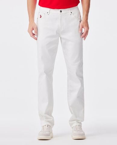  USPA - Quần jeans nam ống đứng thêu logo 