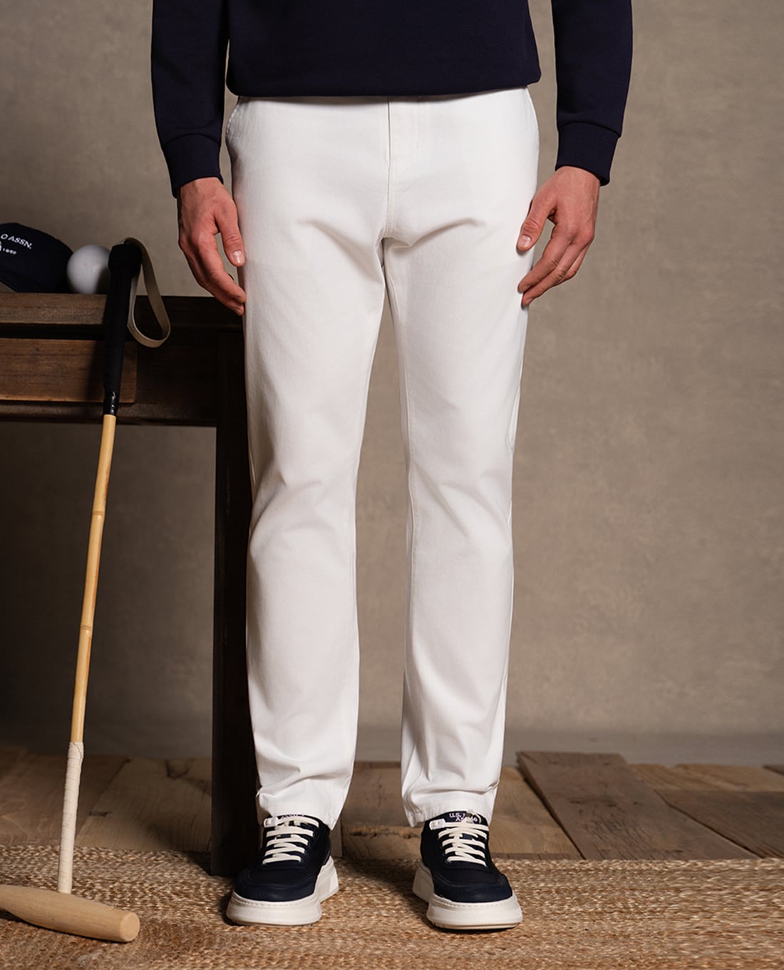 USPA - Quần nam ống đứng thêu logo