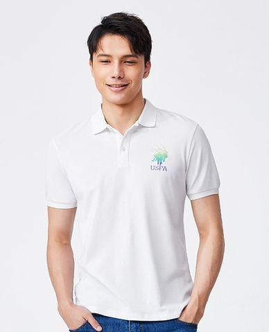  USPA - Áo polo nam tay ngắn thêu logo chuyển màu 
