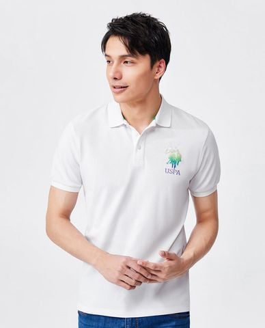  USPA - Áo polo nam tay ngắn thêu logo chuyển màu 