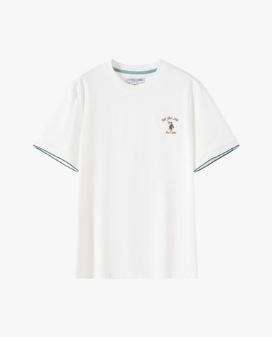  USPA - Áo thun nam cổ tròn tay ngắn phối viền 