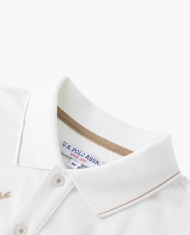  USPA - Áo polo nam cổ bẻ tay ngắn phối họa tiết 