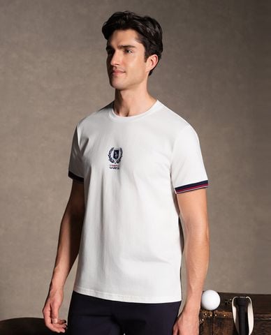  USPA - Áo thun nam cổ tròn tay ngắn in logo 