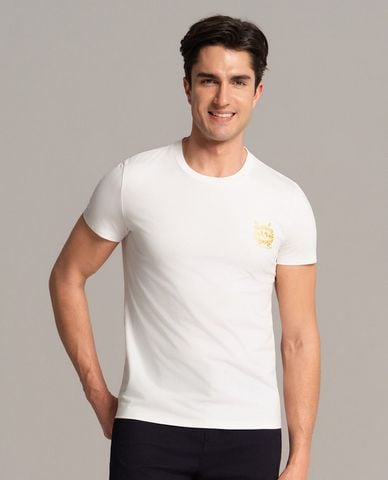  USPA - Áo thun nam cổ tròn tay ngắn phối họa tiết 