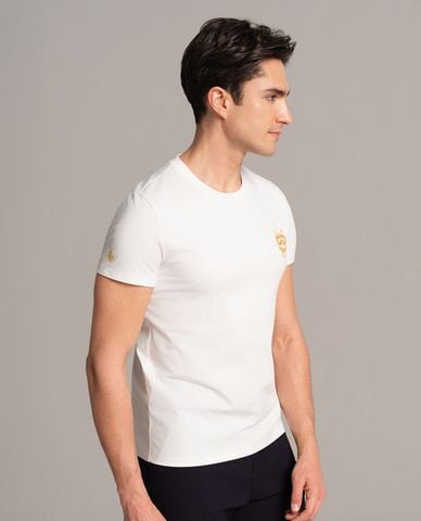  USPA - Áo thun nam cổ tròn tay ngắn phối họa tiết 