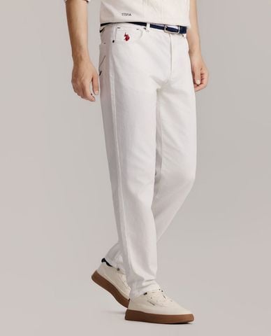  USPA - Quần jeans nam ống đứng thêu logo 
