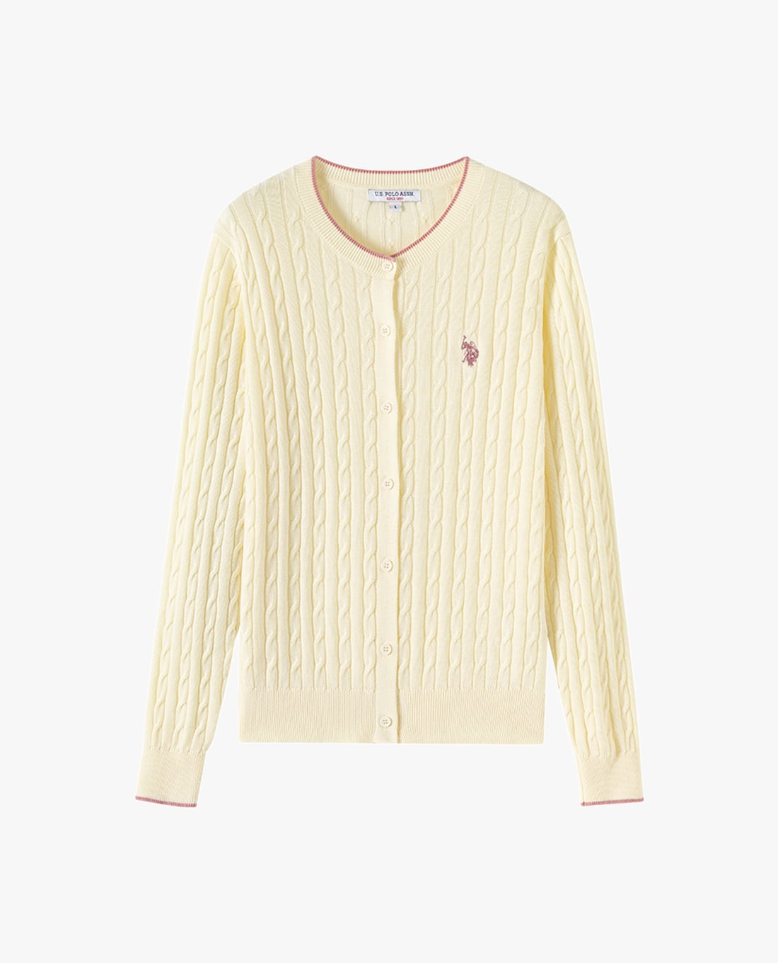 USPA - Áo khoác cardigan nữ tay dài phối viền