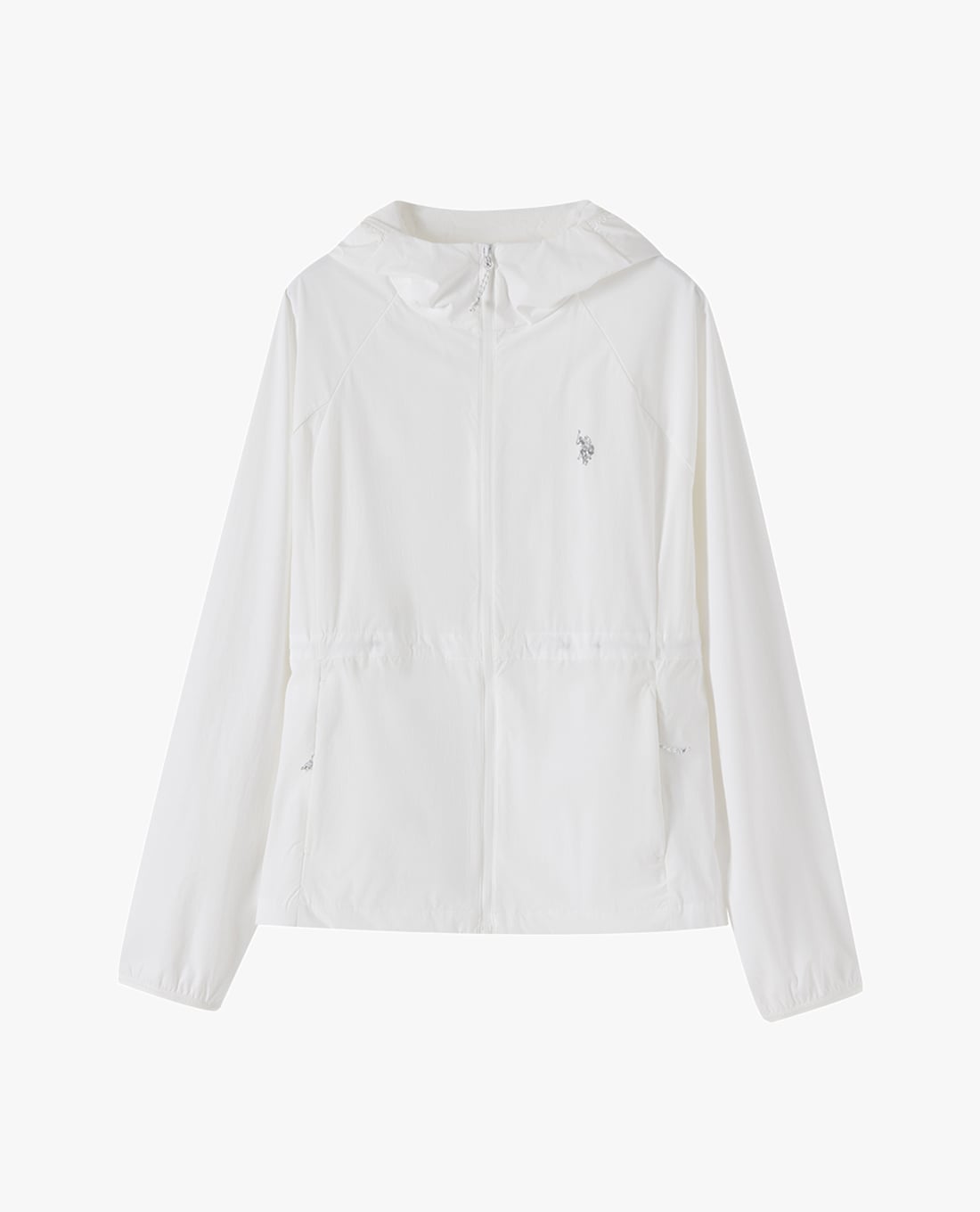 USPA - Áo khoác phối mũ nữ tay dài in logo