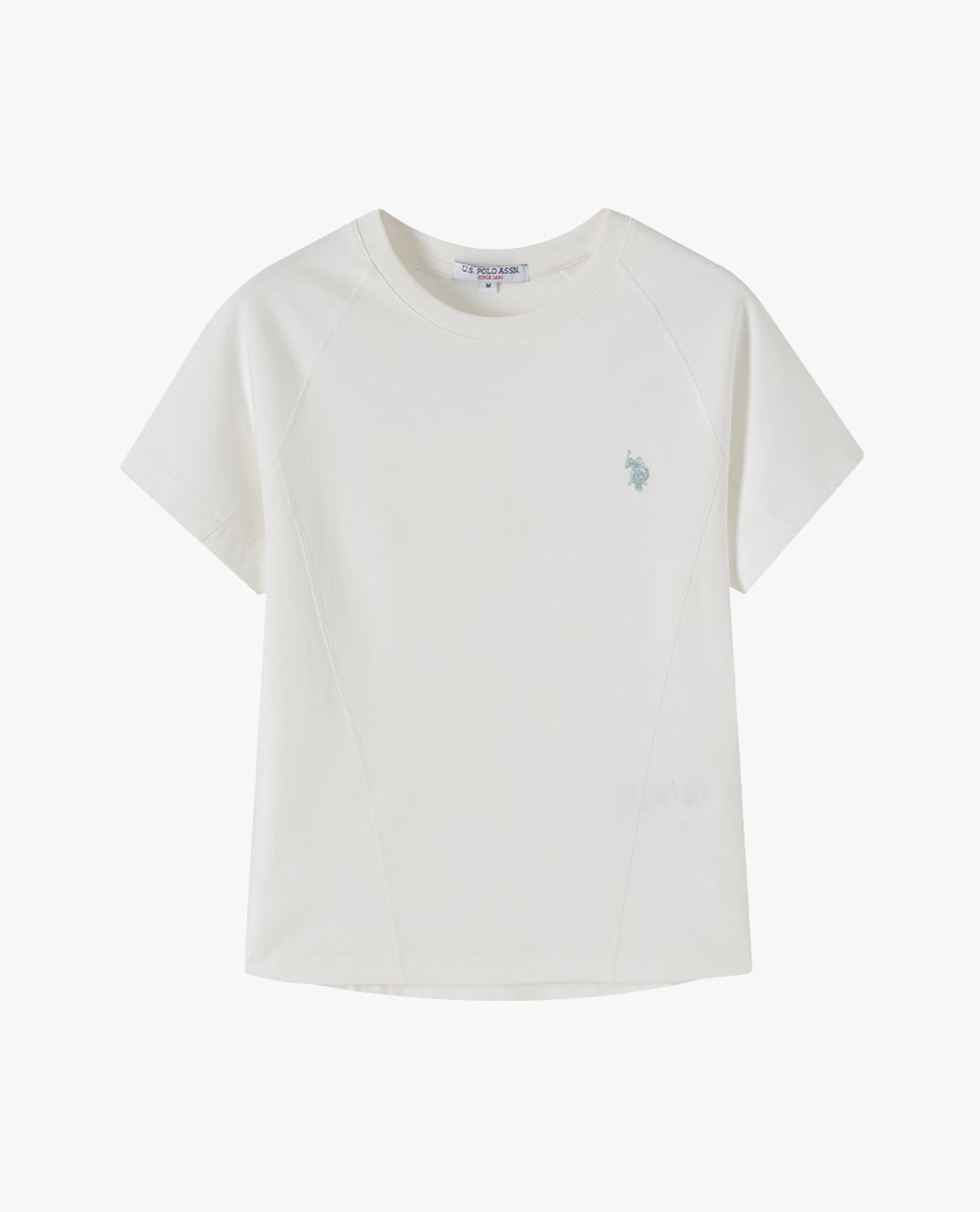 USPA - Áo thun nữ cổ tròn tay ngắn thêu logo